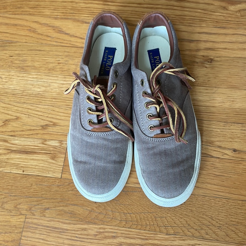 Polo brown canvas shoes